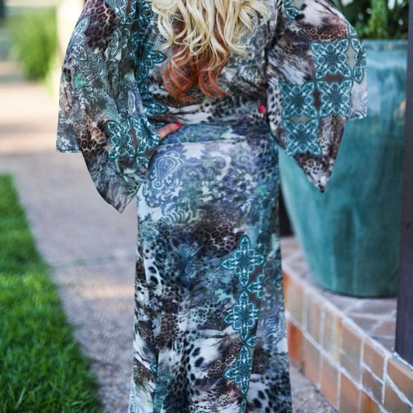 NWT Save The Faith Animal Medallion Long Reversible Skirt/Dress - Picture 9 of 12